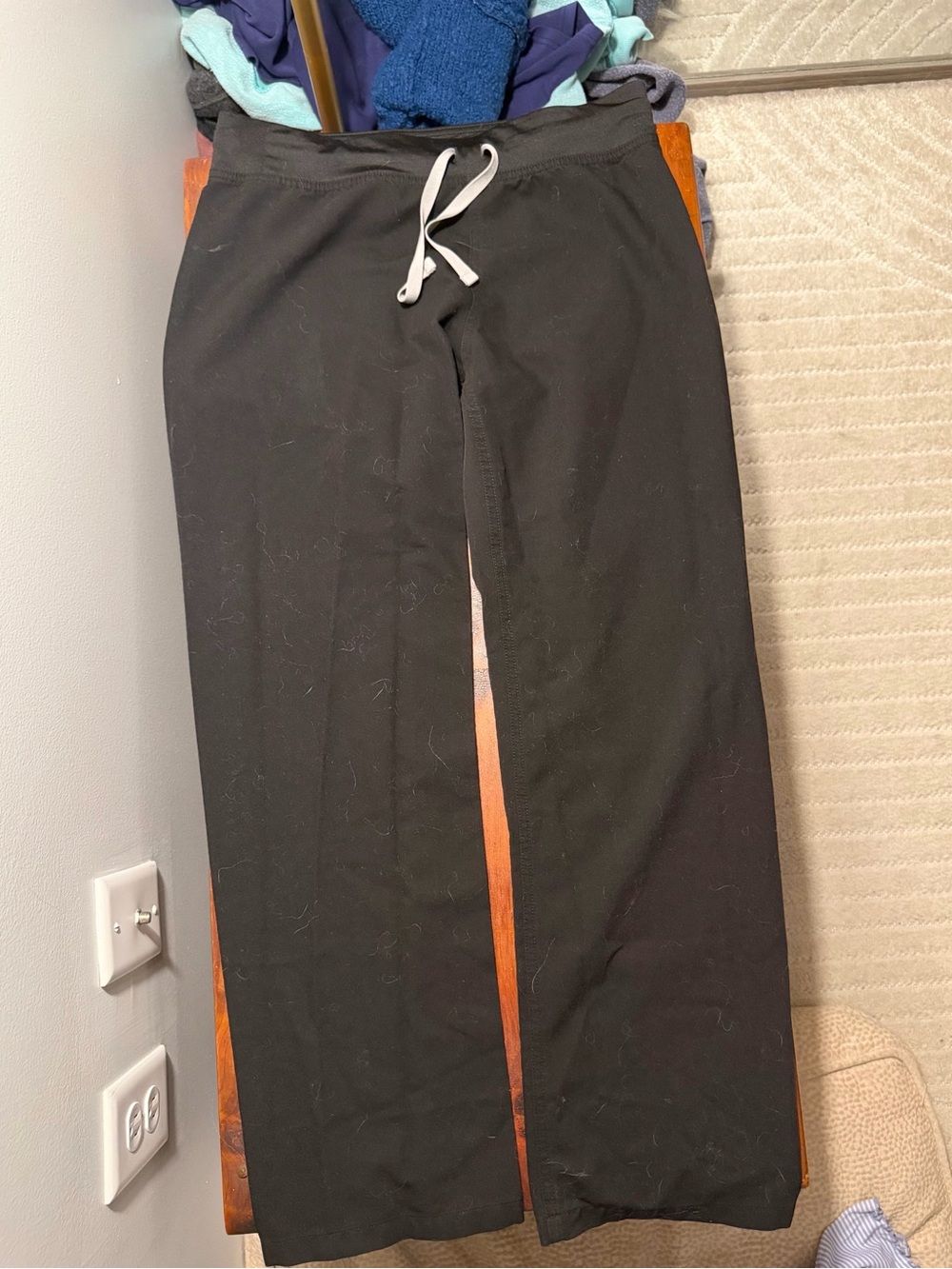 Figs Black wide leg scrub pants